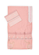 Ronit Gur Organza Tallit Prayer Shawl Set With Decorative Floral Panel - Pink