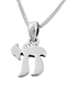 Small Chai Necklace Hebrew Letters Pendant in 925 Sterling Silver with Chain