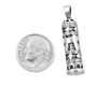 Mezuzah Necklace Hebrew Chai Pendant Sign of Life in Sterling Silver
