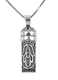 Sterling Silver Necklace with Mezuzah and Scroll Pendant HaEsh Sheli - My Fire & Hamsa