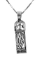 Sterling Silver Necklace with Mezuzah and Scroll Pendant HaEsh Sheli - My Fire & Hamsa