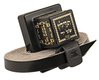 Black Leather Magnetic Tefillin Hand Strap Holder