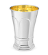 Sterling Silver Shabbat Kiddush Cup and Matching Plate - Arches Design