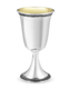 Sterling Silver Shabbat Kiddush Goblet with Plate - Loop Ribbon Design