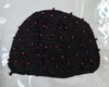 Short Length Womans Lined Snood  Small Crocheted Stitch with Beading
