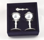 Large Sterling Silver Havdalah Set - Beaded Design