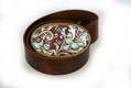 Belt with Maroon and Blue Paisley Buckle by Iris Design
