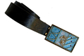 Woman's Belt with Turquoise Flower Design Buckle by Iris Design