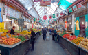 Panoramic Machane Yehuda Market Sukkah Single-Wall Panel 12 ft Width
