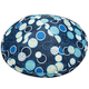 Lively Blue and White Polka Dot Design Fabric Kippah Yarmulke