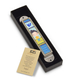 Iris Design Handcrafted Pewter & Enamel Beaded Kids Mezuzah Case - Young Boy