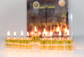 Ready to Light Chanukah Menorah Set - Cups with Pre filled Pure Olive Oil