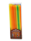 Extra Long Slender Hanukkah Candles in Assorted Colors