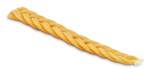 Handcrafted Flat Beeswax Braided Havdalah Candle - Yellow Gold