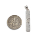 Small Square Mezuzah Necklace Pendant in Sterling Silver