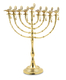 7-Branch Menorah, Golden Brass with Decorative Aladdin Lamp and Bell - 16