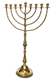 Extra Large Gleaming Gold Chanukah Menorah, Traditional Design - 36 Inches
