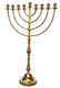 Extra Large Gleaming Gold Chanukah Menorah, Traditional Design - 36 Inches