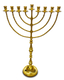 Extra Large Antique Gold Chanukah Menorah, Traditional Design - 36 Inches