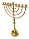 Extra Large Antique Gold Chanukah Menorah, Traditional Design - 36 Inches