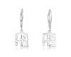 Sterling Silver Leverback Earrings - Ahava Love