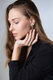 Sterling Silver Earrings - Cutout Letters of Ahava Love