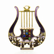Enamel Wall Decoration, David's Lyre and Jerusalem Design - Choice of Colors