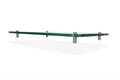 Dorit Judaica Tempered Glass Challah Board, Pomegranates - Hebrew Prayer Words