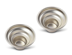 Smooth Silver Nickel Plated Insert for Candles or Tea Lights - Comes as a pair