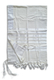 Talitnia Barak, Non-slip Lightweight Wool Tallit Prayer Shawl - White Stripes