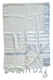 Talitnia Barak, Non-slip Lightweight Wool Tallit Prayer Shawl - Silver Stripes