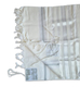 Talitnia Barak, Non-slip Lightweight Wool Tallit Prayer Shawl - Silver Stripes