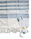 Talitnia Barak Non Slip Lightweight Wool Tallit Prayer Shawl - Blue Stripes