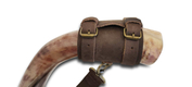 Personalized Genuine Leather Shoulder Strap, Custom Text - For Carrying Kudu Horn Yemenite Shofar