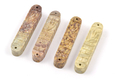 Jerusalem Stone Mezuzah Case, Set of Four with Elongated Shin - 4.7