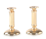 Stainless Steel Gold Candlesticks, Gleaming Smooth Surface - Small Height