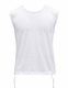 Adult White Sleeveless Undershirt with Tzitzit