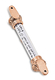 Small Bronze Colored Mezuzah Case with Shema Prayer Words - Decorative Crowns