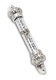 Small Silver-colored Mezuzah Case with Shema Prayer Words - Decorative Crowns