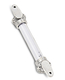 Small Silver-colored Mezuzah Case with Shema Prayer Words - Decorative Crowns