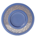 Yair Emanuel Kiddush Cup and Plate, Silver Jerusalem Overlay - Blue