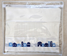 White Faux Leather Tallit and Tefillin Bag Set - Embroidered Jerusalem Images