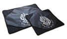 Black Faux Leather Tallit and Tefillin Bag Set - Embroidered Breslev Flames
