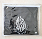 Black Faux Leather Tallit and Tefillin Bag Set - Embroidered Breslev Flames