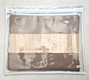 Faux Leather Tallit and Tefillin Bag Set, Two-Tone Taupe  Crocodile Design