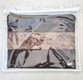 Two Tone Chocolate Brown Faux Leather Tallit and Tefillin Bag Set