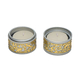 Yair Emanuel Compact Travelling Candlesticks, Cutout Pomegranates - Gold