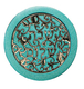 Yair Emanuel Compact Travelling Candlesticks, Cutout Pomegranates - Turquoise