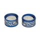 Yair Emanuel Compact Travelling Candlesticks, Cutout Pomegranates - Blue