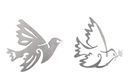 Yair Emanuel Two-in-One Anodized Aluminum Trivet - Dove of Peace